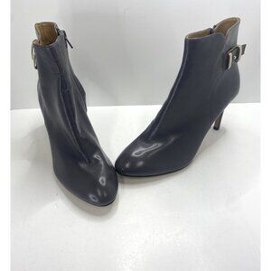 Nine West Boot Grey 8.5 zipper closure Palafox 3" heal